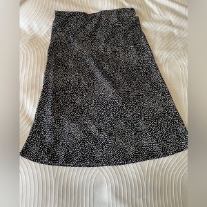 Loft polka dot midi skirt